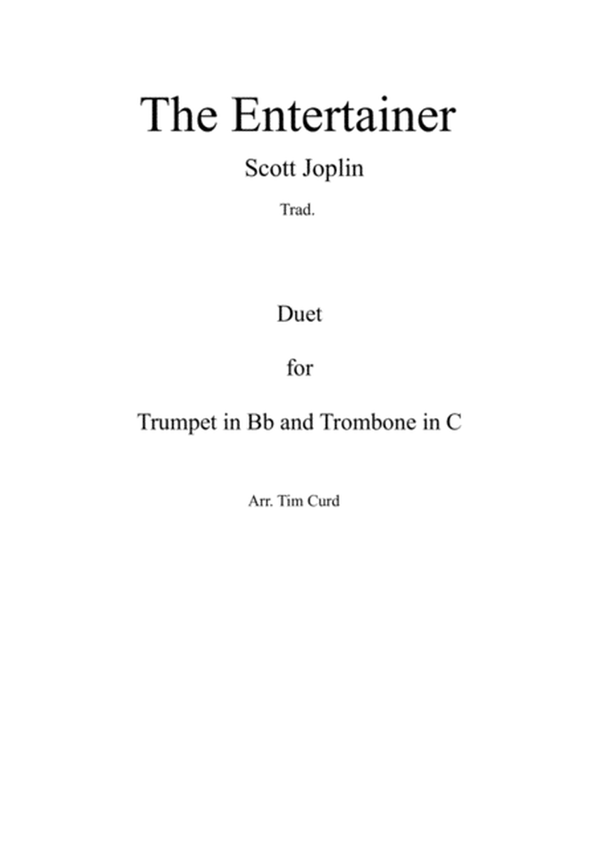 The Entertainer. Duet for Trumpet in Bb and Trombone in C image number null