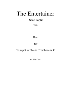 Book cover for The Entertainer. Duet for Trumpet in Bb and Trombone in C