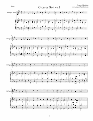 Holy God We Praise your Name - Grosser Gott - Alternate Harmonization for Organ - version 1. with op