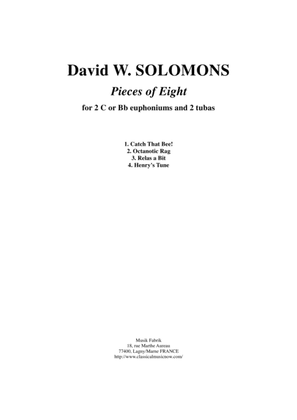 Book cover for David Warin Solomons: Pieces of Eight for two euphoniums and two tubas