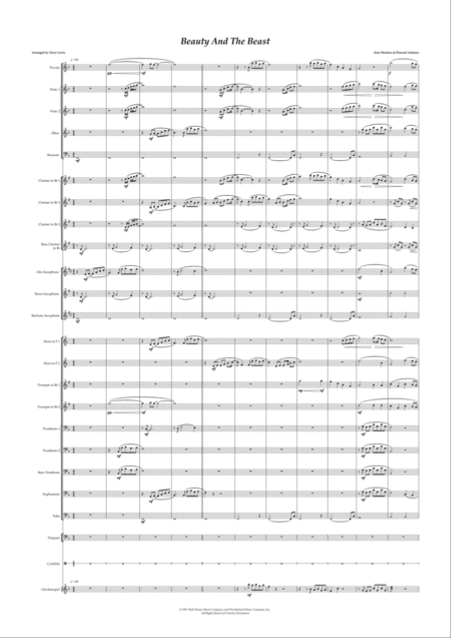 Beauty And The Beast Beauty And The Beast Concert Band scores gallery preview page 2