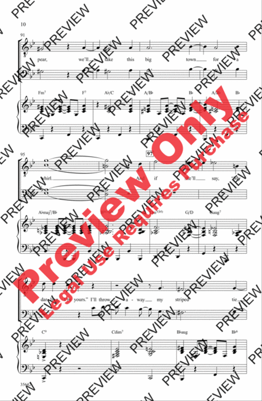 All I Need Is the Girl Men's Choir scores gallery preview page 10