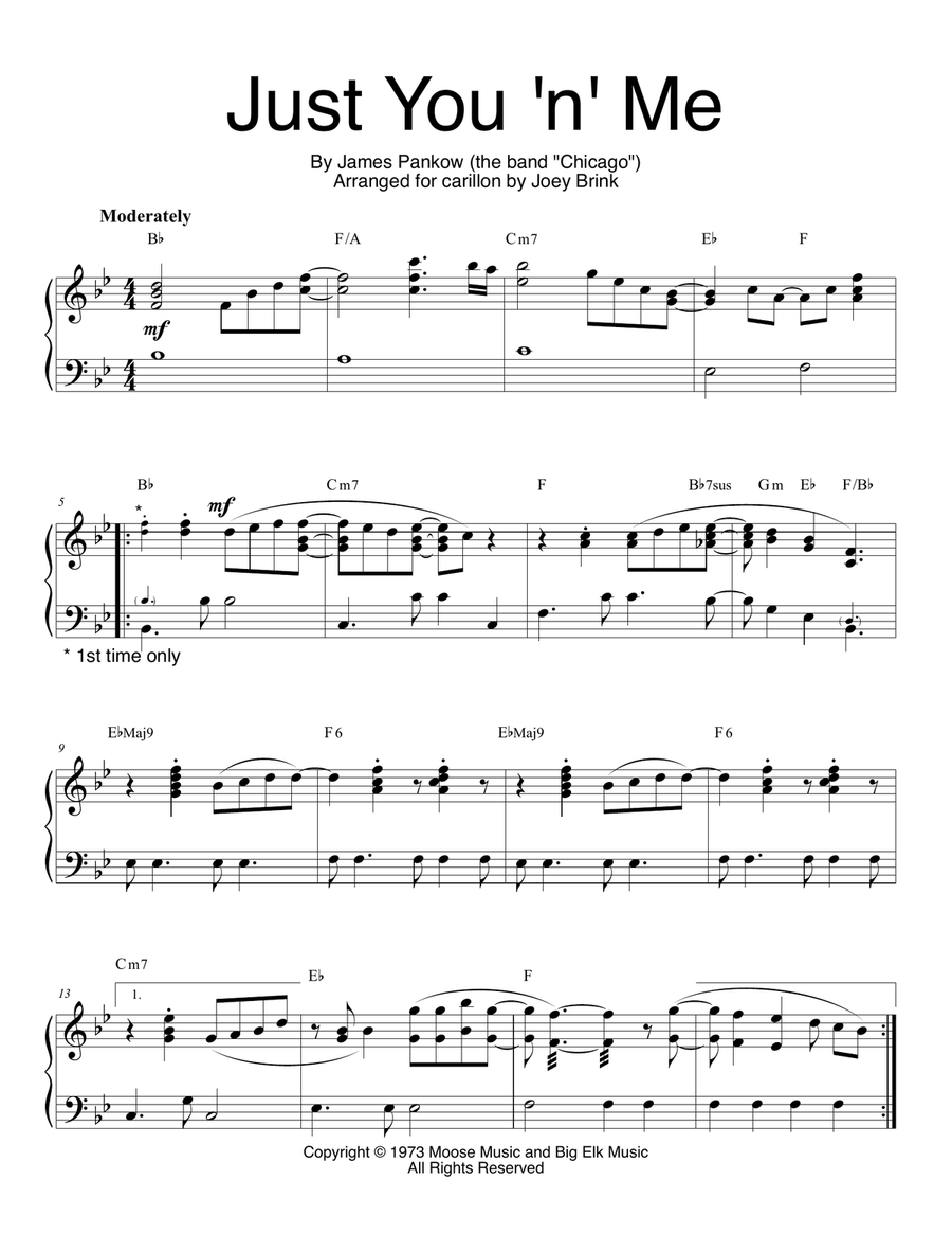 Just You 'n' Me Just You 'n' Me Part scores gallery preview page 1