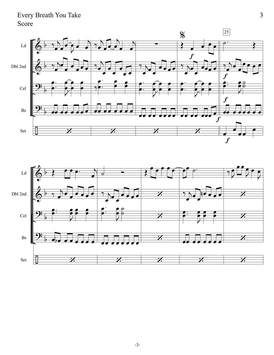 Every Breath You Take Every Breath You Take Steel Drum Band scores gallery preview page 3