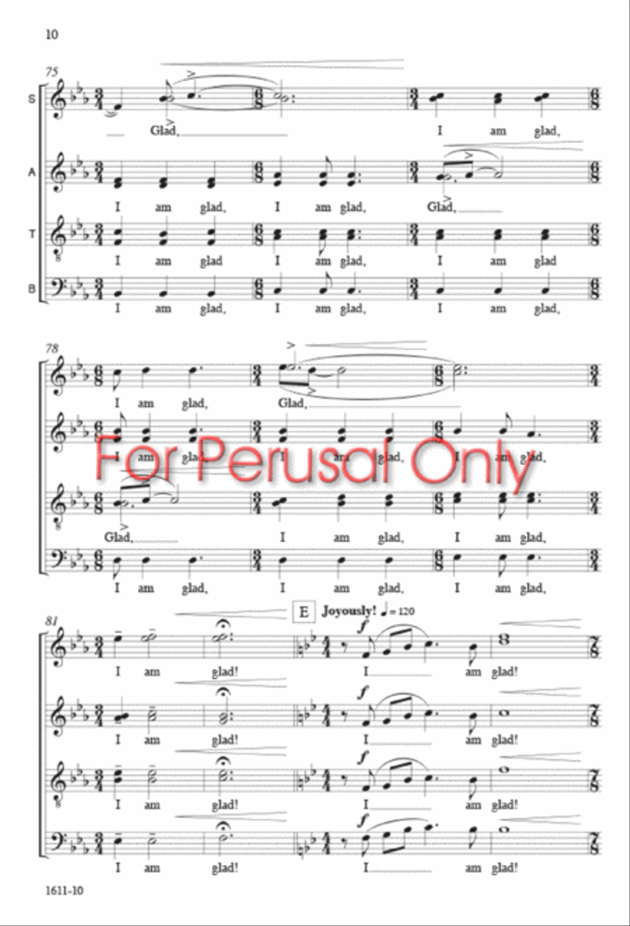 I Am Glad - SATB divisi octavo Divisi scores gallery preview page 9