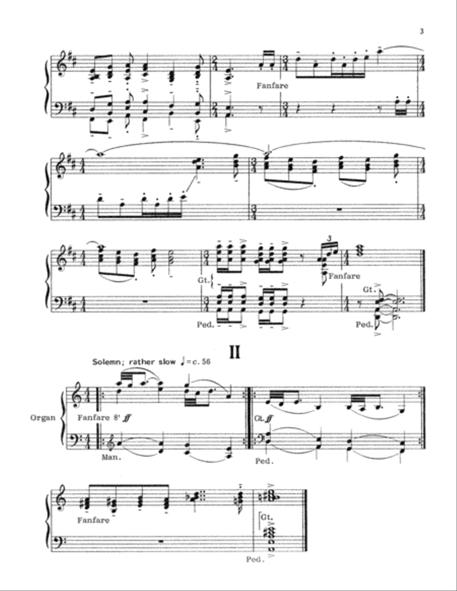 Fanfares and Flourishes Organ scores gallery preview page 3