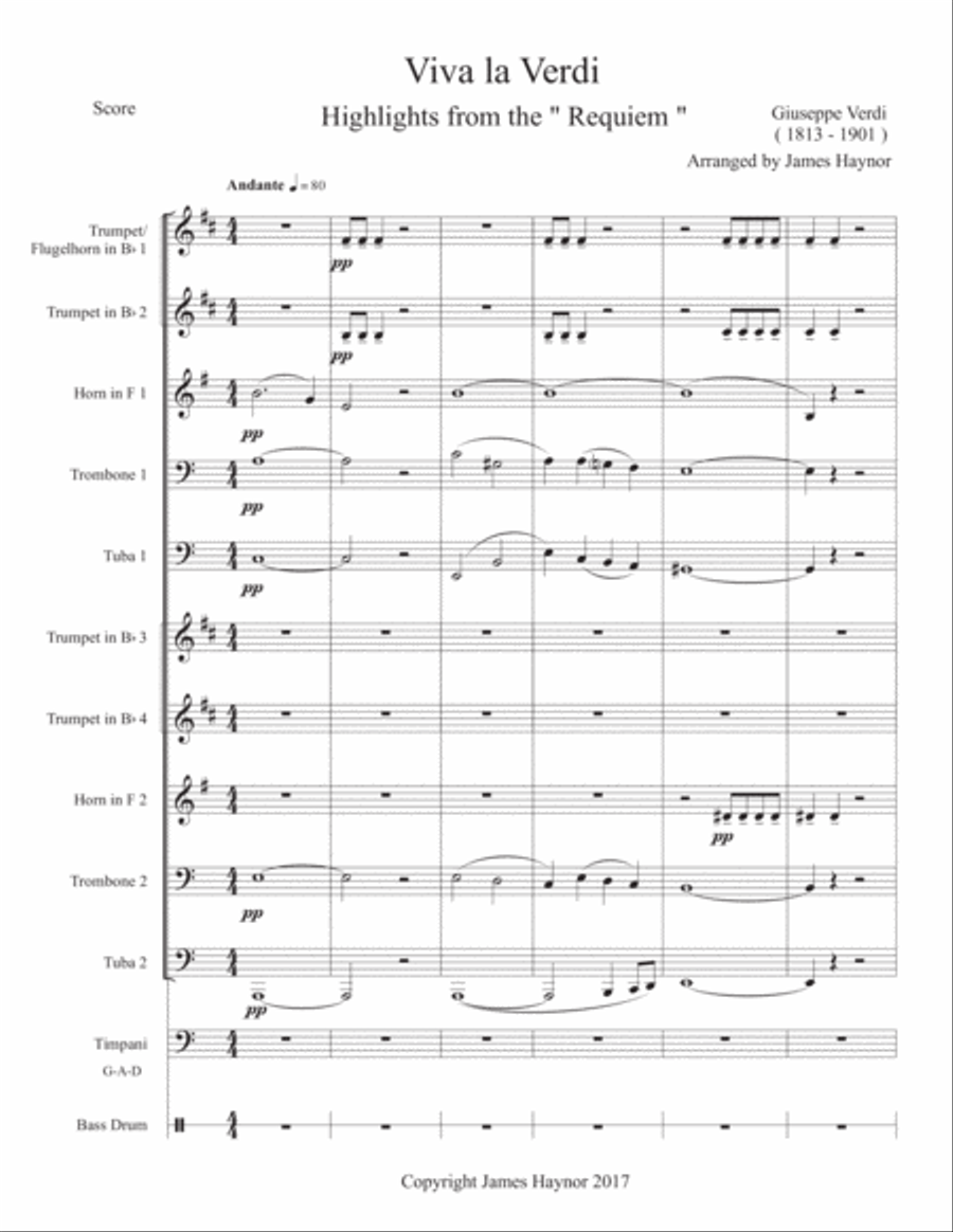 Viva la Verdi - Highlights of the Requiem Small Ensemble scores gallery preview page 3