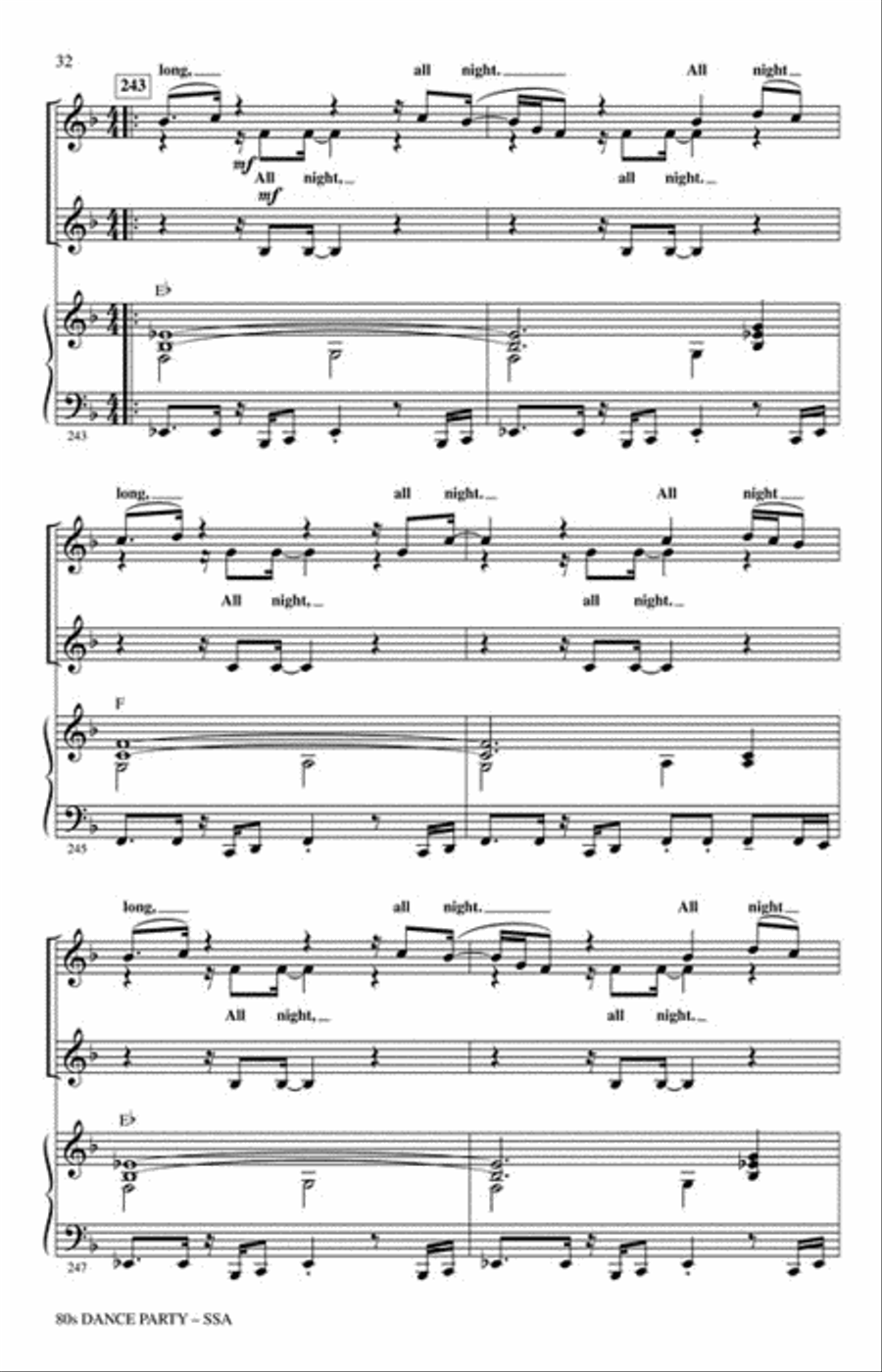 80s Dance Party SSA scores gallery preview page 5