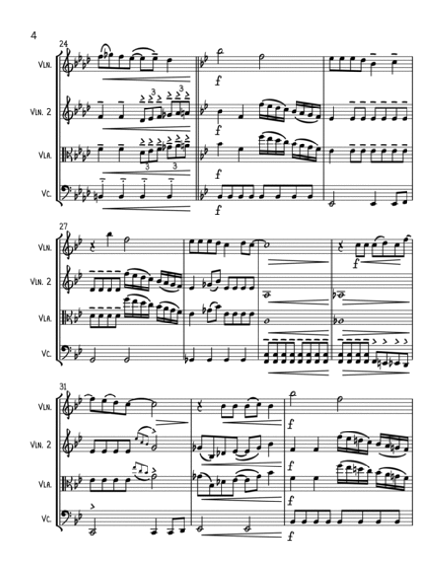 Life On Mars String Trio scores gallery preview page 4