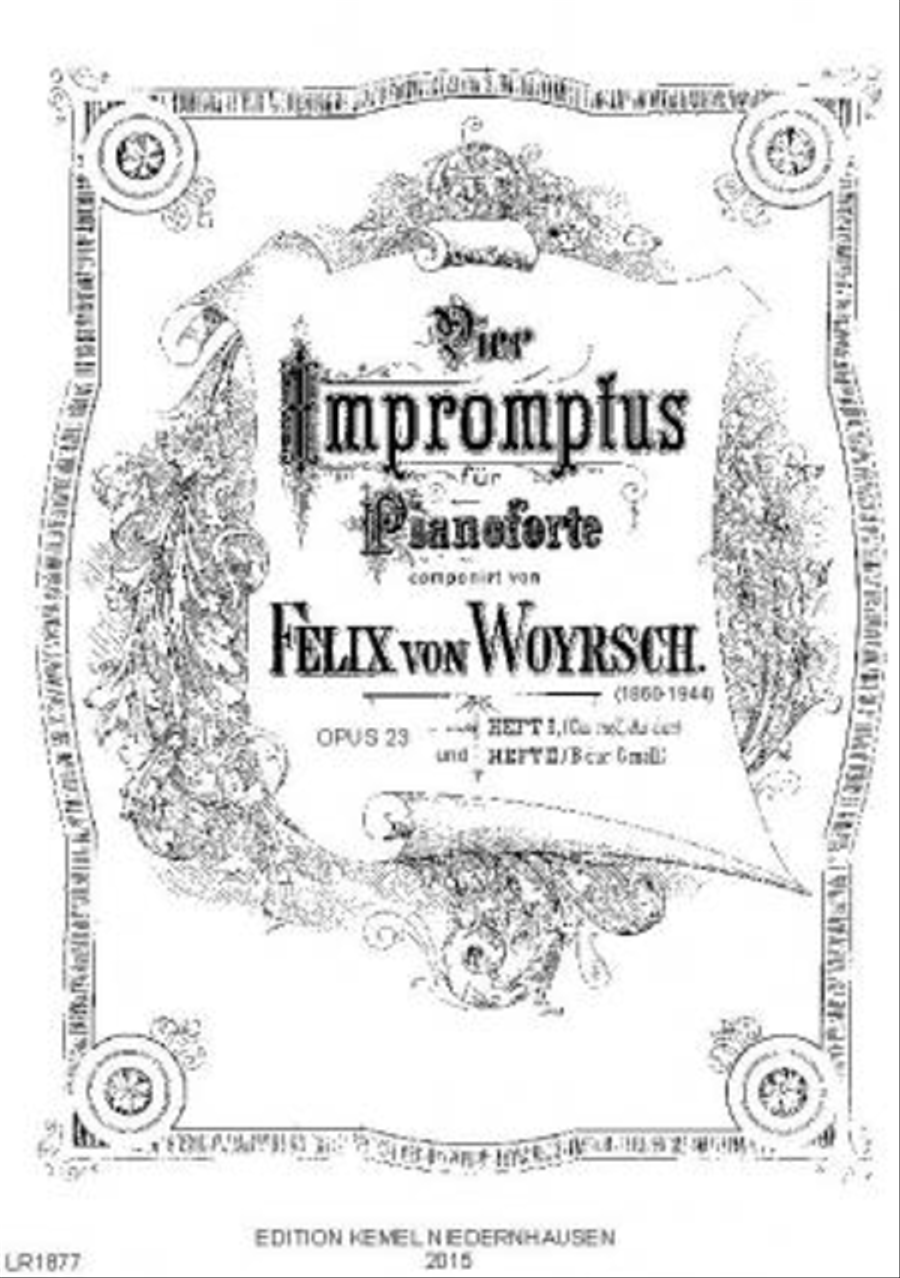 Vier Impromptus Piano Solo scores gallery preview page 1