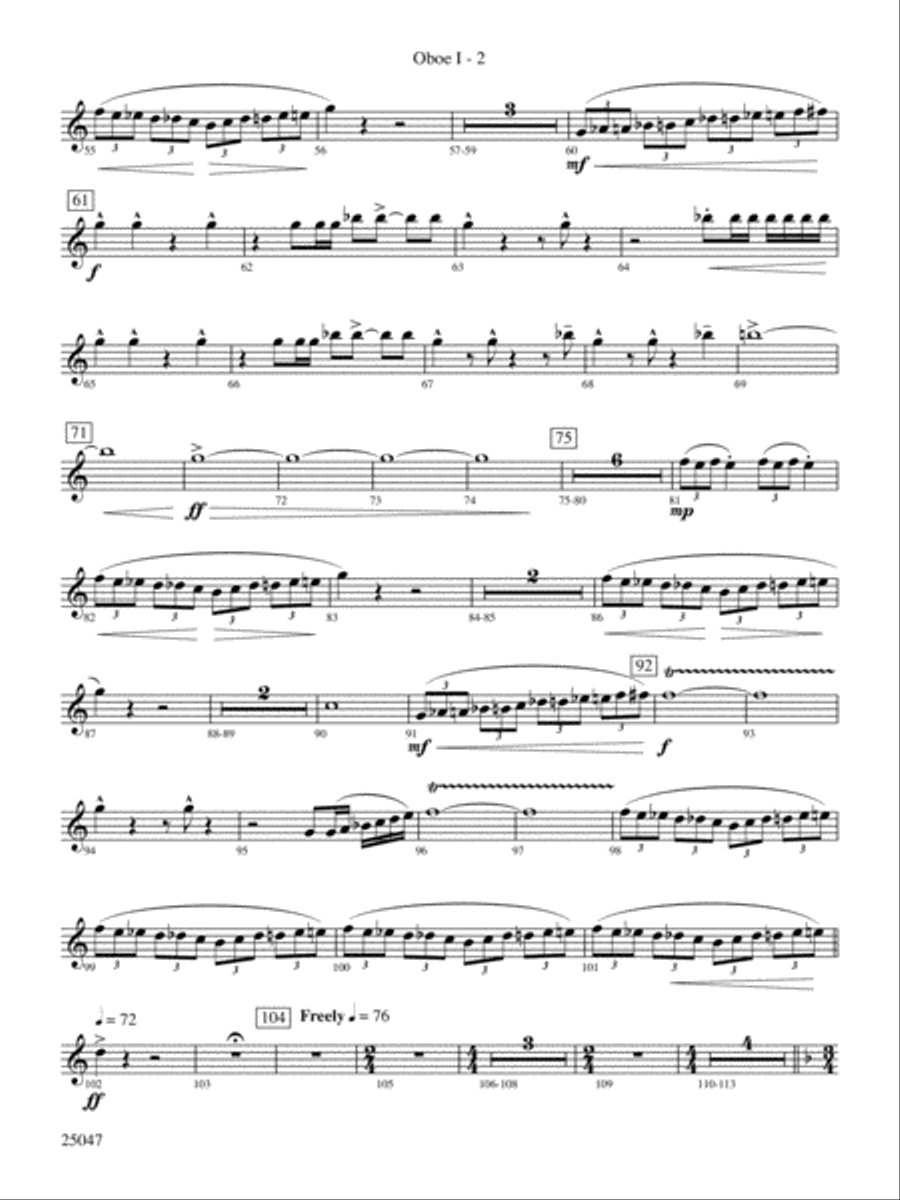 The Winds of Poseidon: Oboe Full Orchestra scores gallery preview page 2