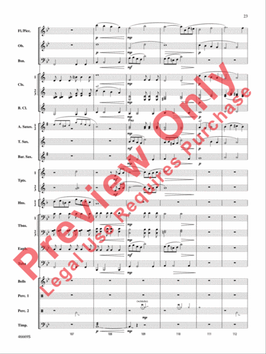 Oracles of the Sirocco Concert Band scores gallery preview page 24