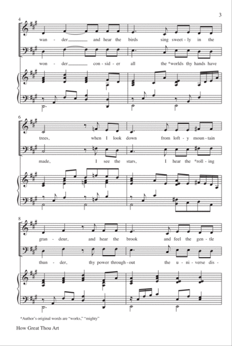 How Great Thou Art 4-Part scores gallery preview page 4