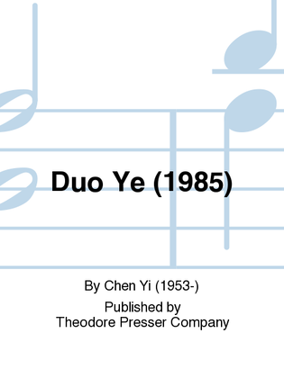 Book cover for Duo Ye (1985)