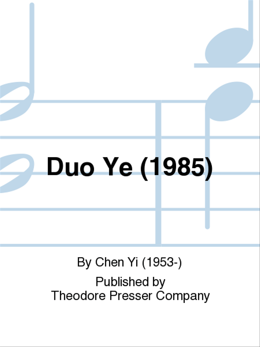 Book cover for Duo Ye (1985)