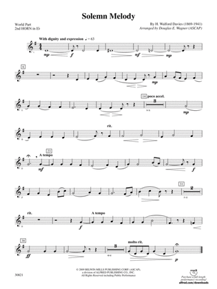 Solemn Melody: (wp) 2nd Horn in E-flat