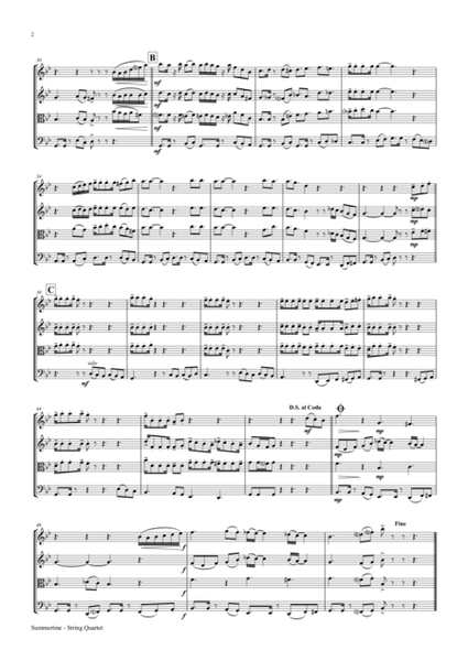 Summer time - Gershwin, 11/8, String Quartet