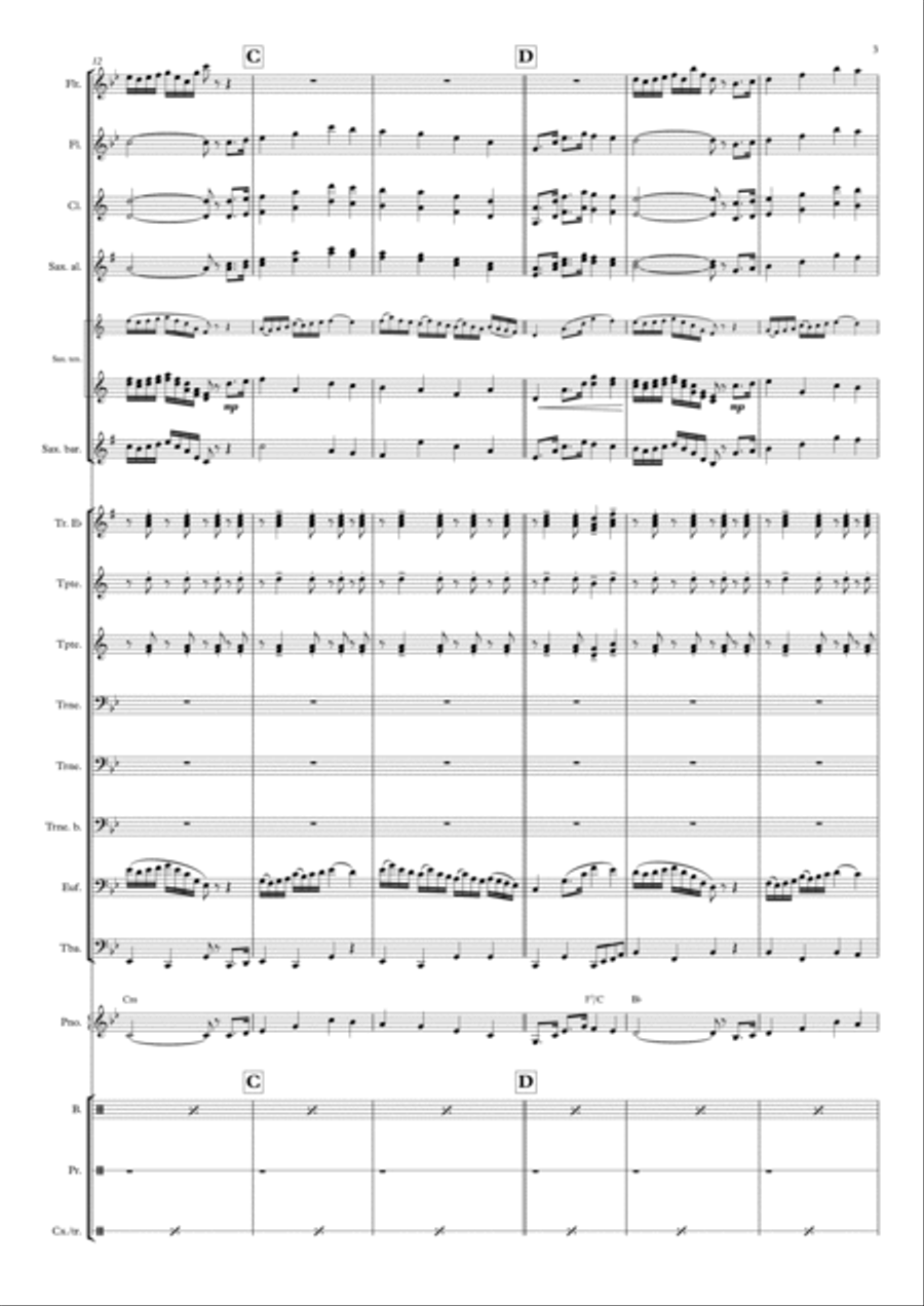 Hino da Escola Estadual de Ensino Médio Teodósio de Oliveira Lêdo Concert Band scores gallery preview page 6