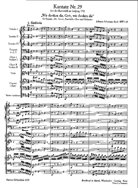 Cantata BWV 29 "We praise Thee, O God, we worship Thee"