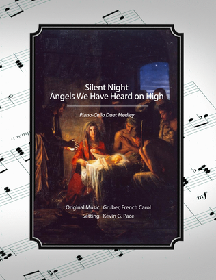 Silent Night, Angels We Have Heard on High - piano & cello duet