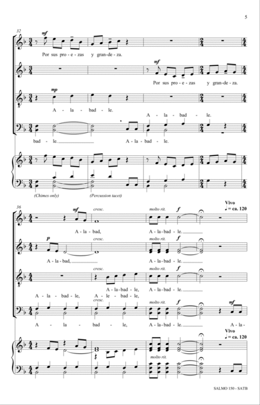 Salmo 150 Salmo 150 4-Part scores gallery preview page 5