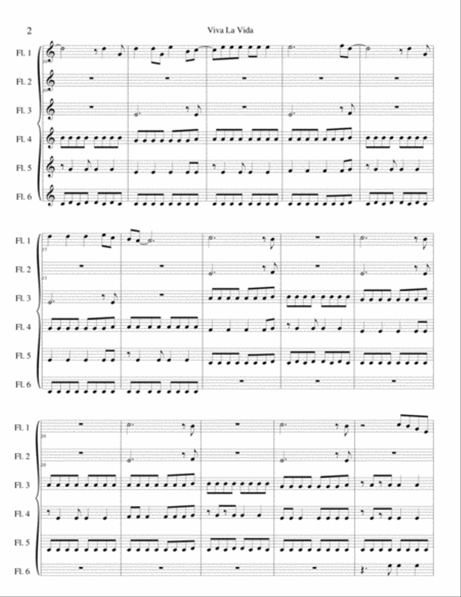 Viva La Vida Small Ensemble scores gallery preview page 2