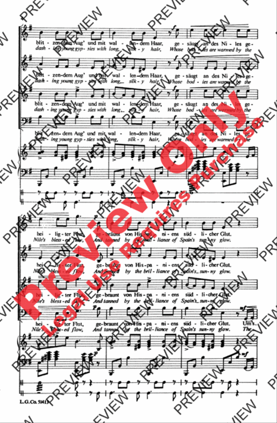 Zigeunerleben Choir scores gallery preview page 4