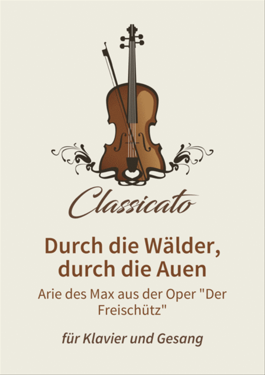 Durch die Walder, durch die Auen Piano, Vocal, Guitar scores gallery preview page 1
