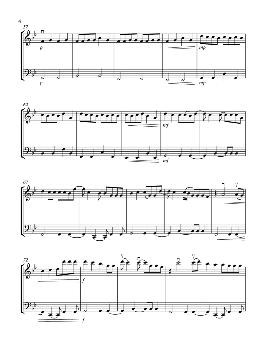 Old Town Road (remix) String Duet scores gallery preview page 4