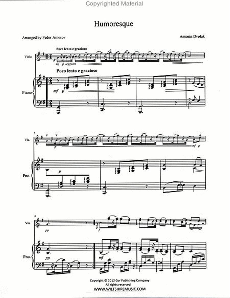 Humoresque (Avosov) Viola scores gallery preview page 2