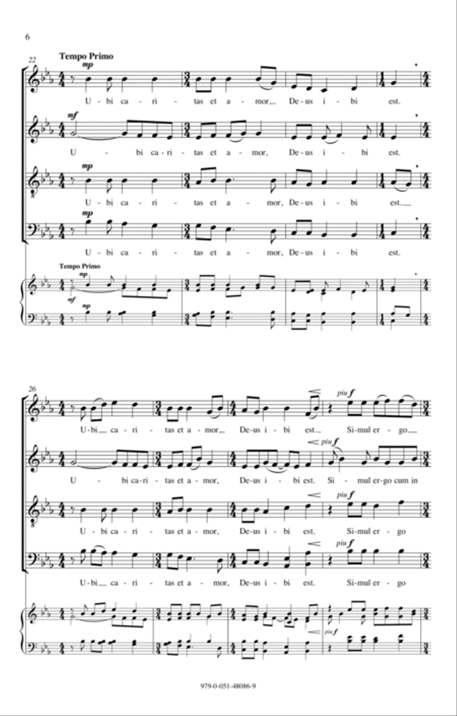 Ubi Caritas Ubi Caritas 4-Part scores gallery preview page 4