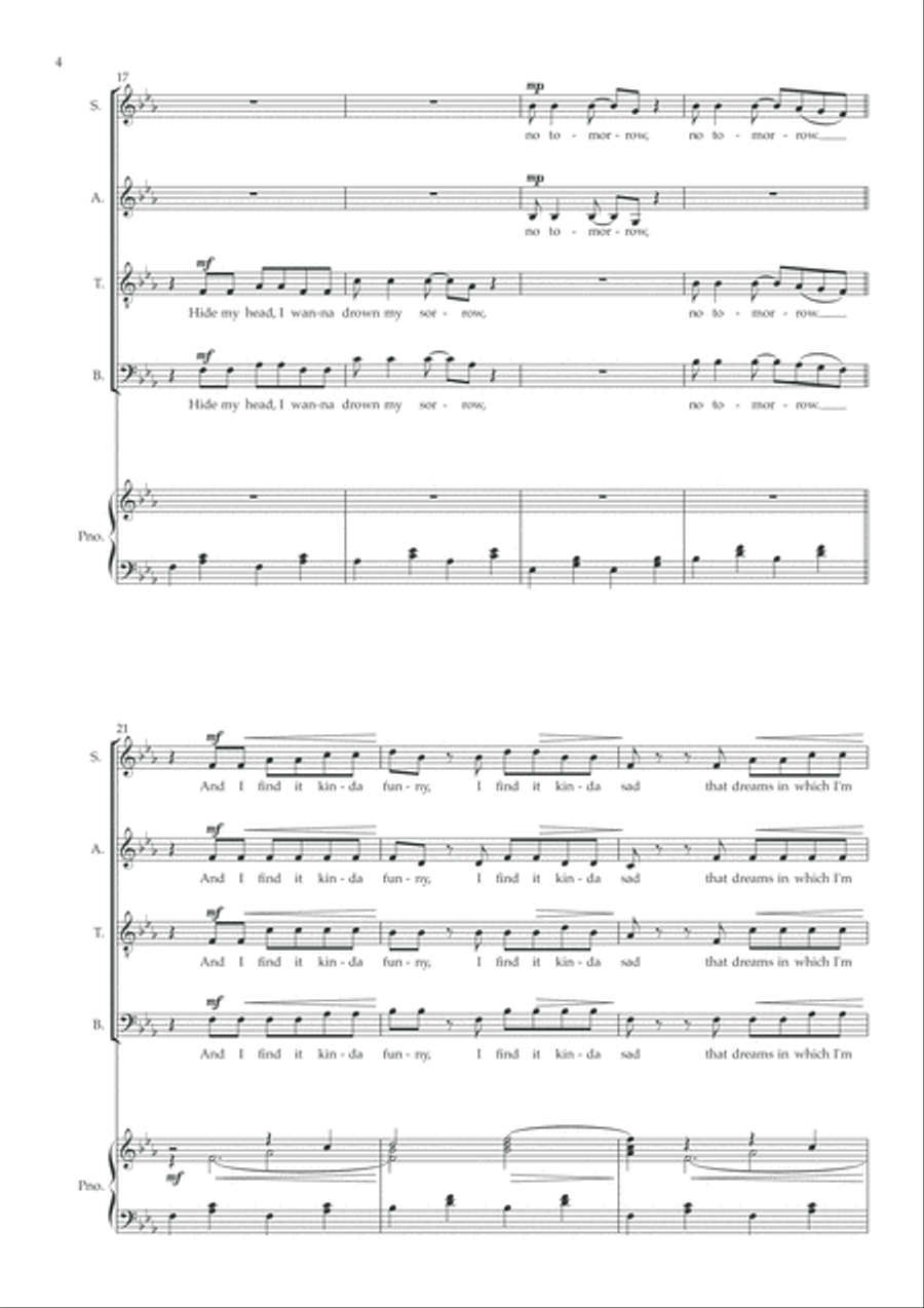 Mad World 4-Part scores gallery preview page 4
