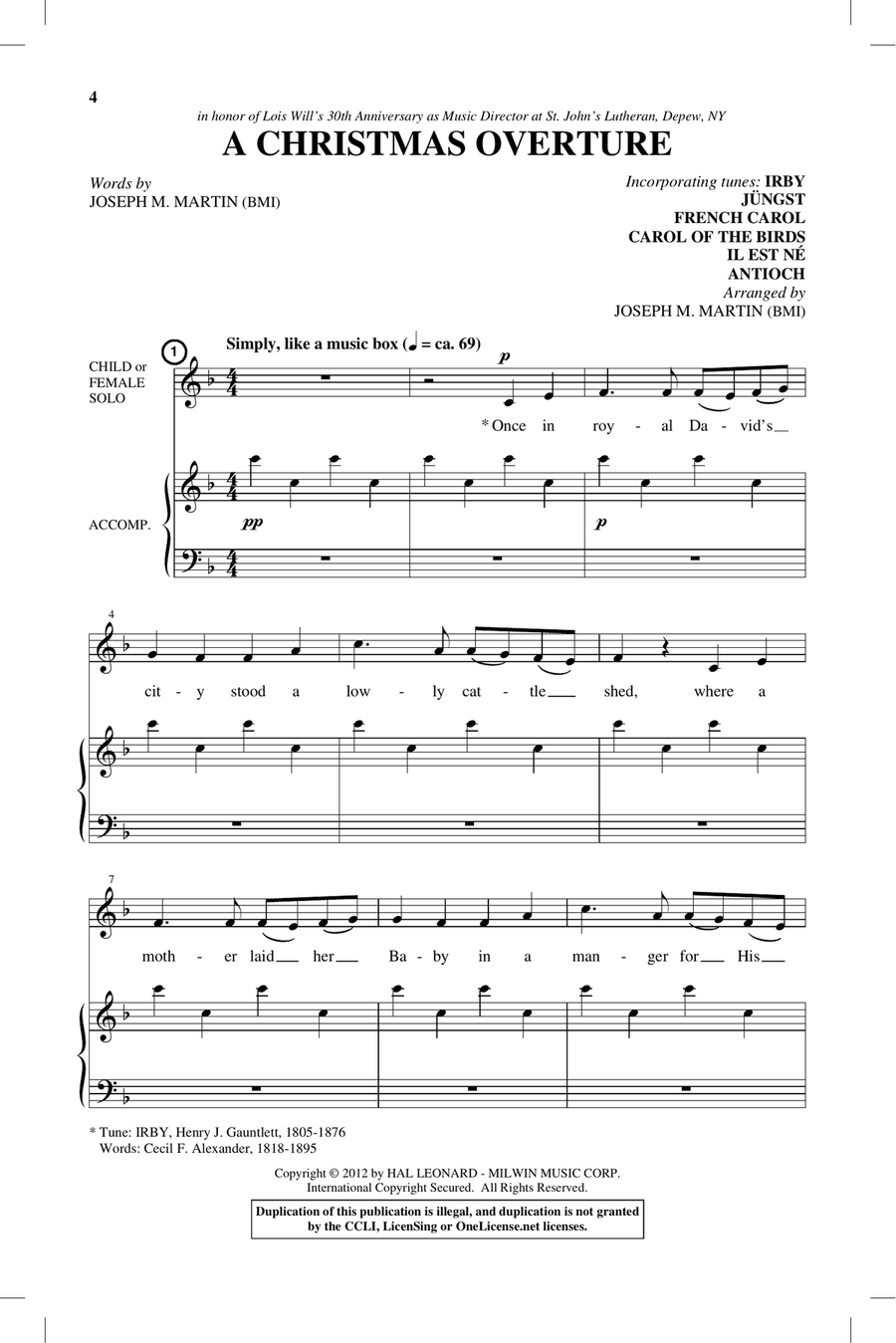 A Celebration Of Carols 4-Part scores gallery preview page 1