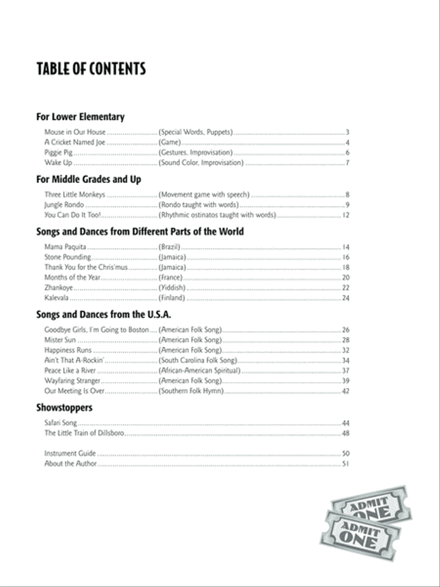 It's Orff Showtime! It's Orff Showtime! Classroom Materials scores gallery preview page 2