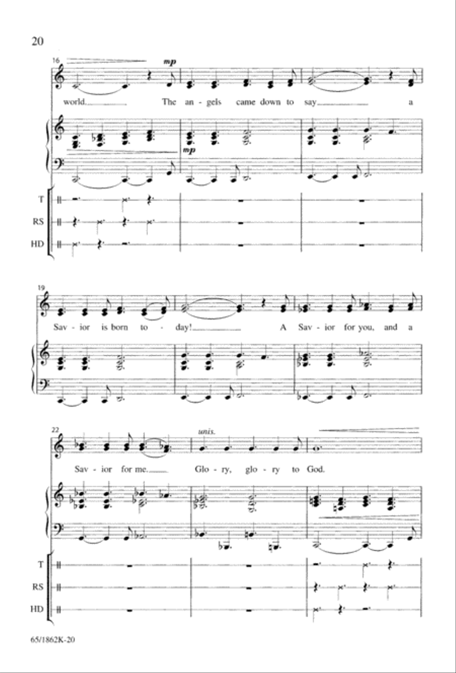 A Long, Long Way to Bethlehem Unison Choir scores gallery preview page 22