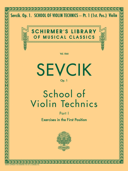 School of Violin Technics, Op. 1 - Book 1 (Violin)