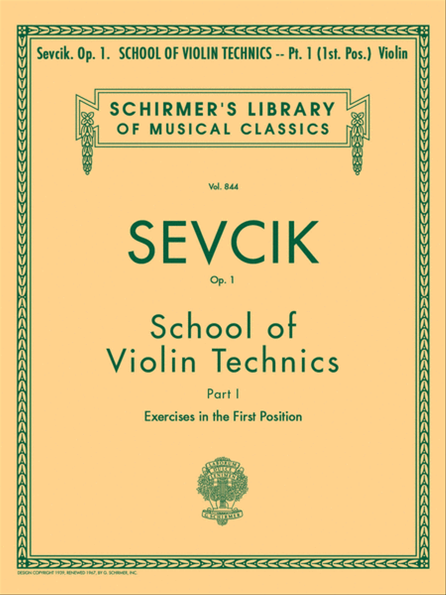 School of Violin Technics, Op. 1 – Book 1 Violin scores gallery preview page 1