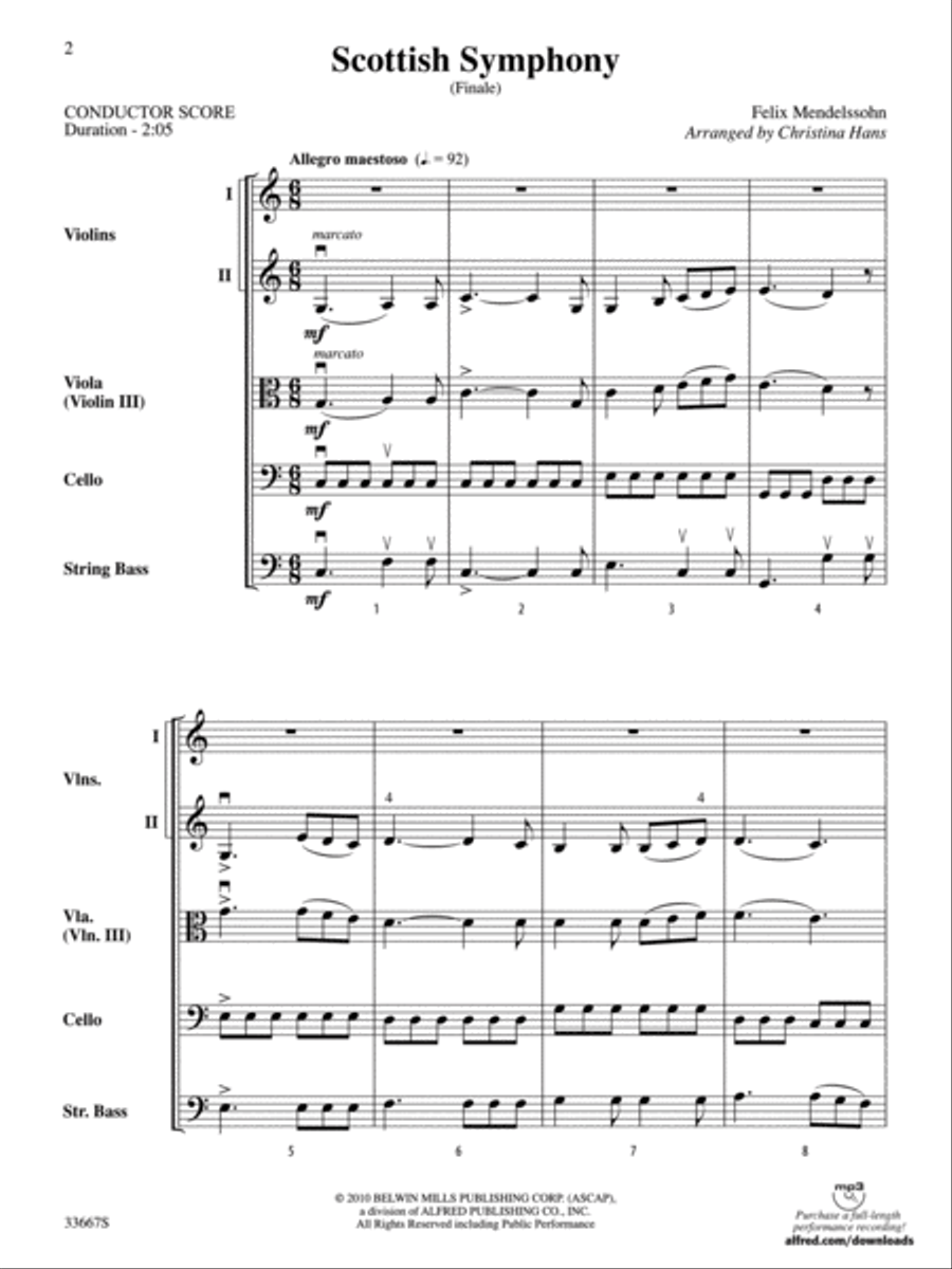 Scottish Symphony String Orchestra scores gallery preview page 2