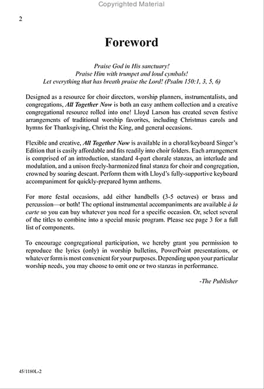 All Together Now All Together Now 4-Part scores gallery preview page 2