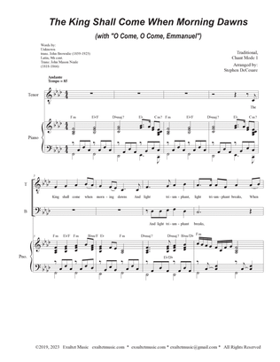 The King Shall Come (with "O Come, O Come, Emmanuel") (Duet for Tenor and Bass solo)