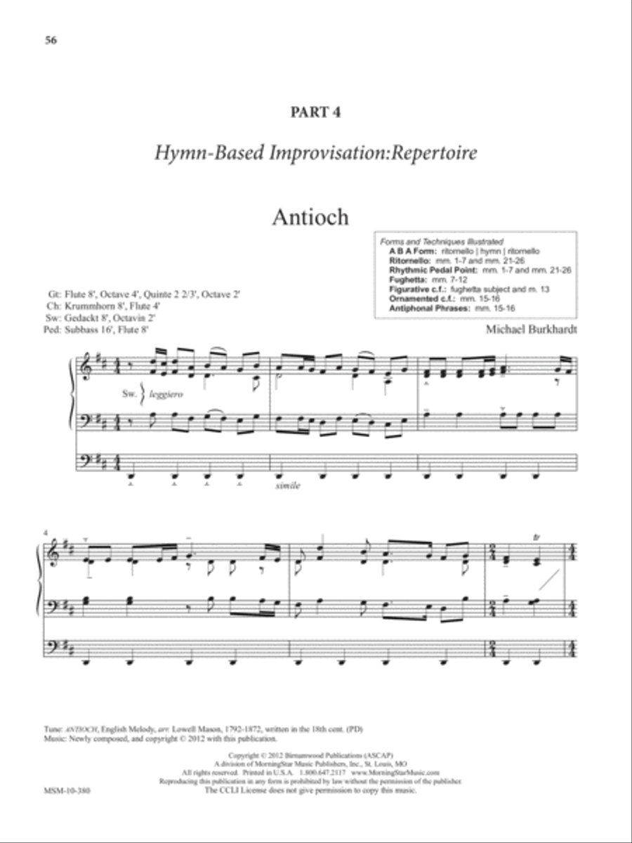 Creative Hymn Playing: Improvisation, Exercises, and Repertoire Organ scores gallery preview page 16