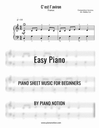 Book cover for C'est l'aviron (Easy Piano Solo)