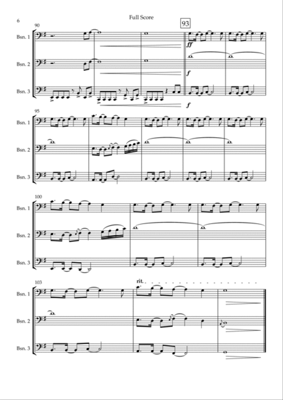 Without You Woodwind Trio scores gallery preview page 6