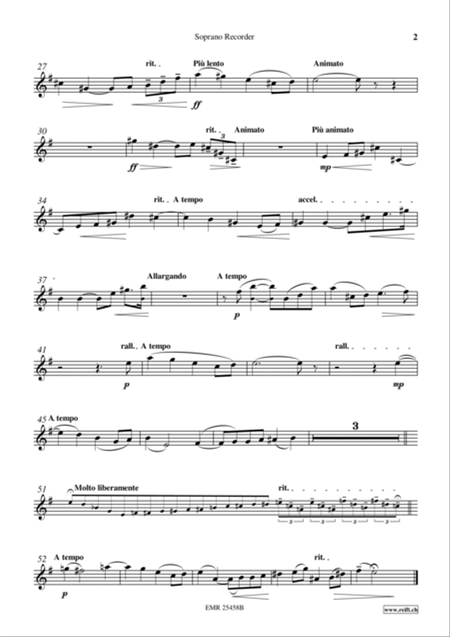 Adagio Soprano Recorder scores gallery preview page 3