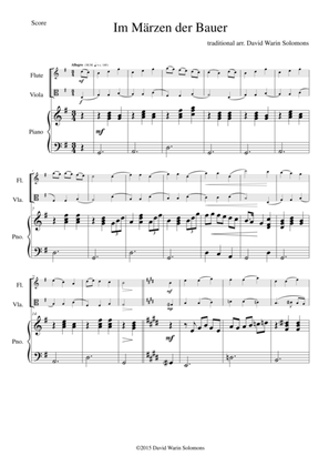 Im Märzen der Bauer (In springtime the farmer) for flute, viola and piano