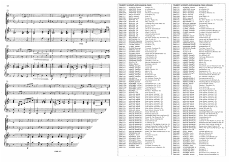 Ave Verum (Mozart) / Trumpet Tune (Purcell) / Hochzeitsmarsch (Mendelssohn) Brass Ensemble scores gallery preview page 5