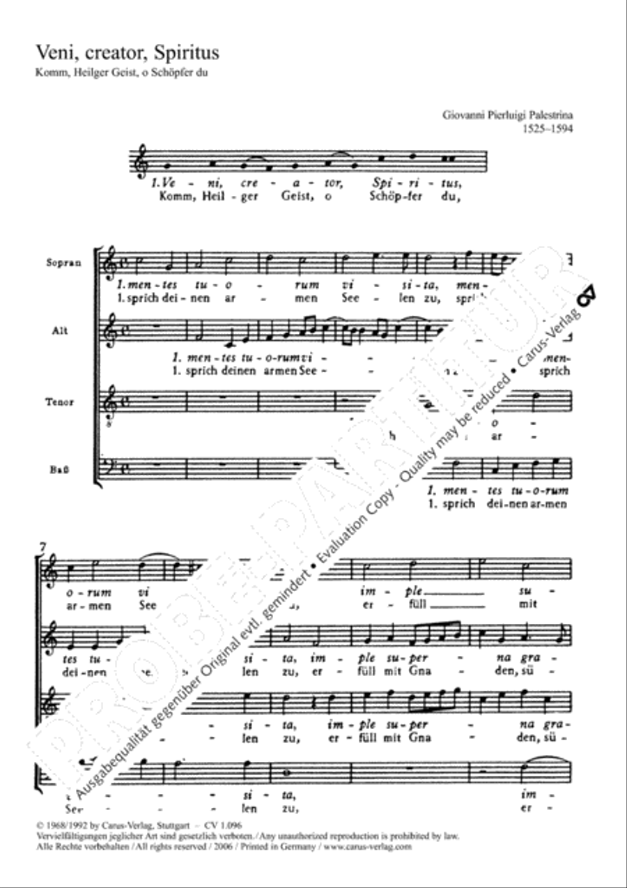 Veni Creator Spiritus Choir scores gallery preview page 2