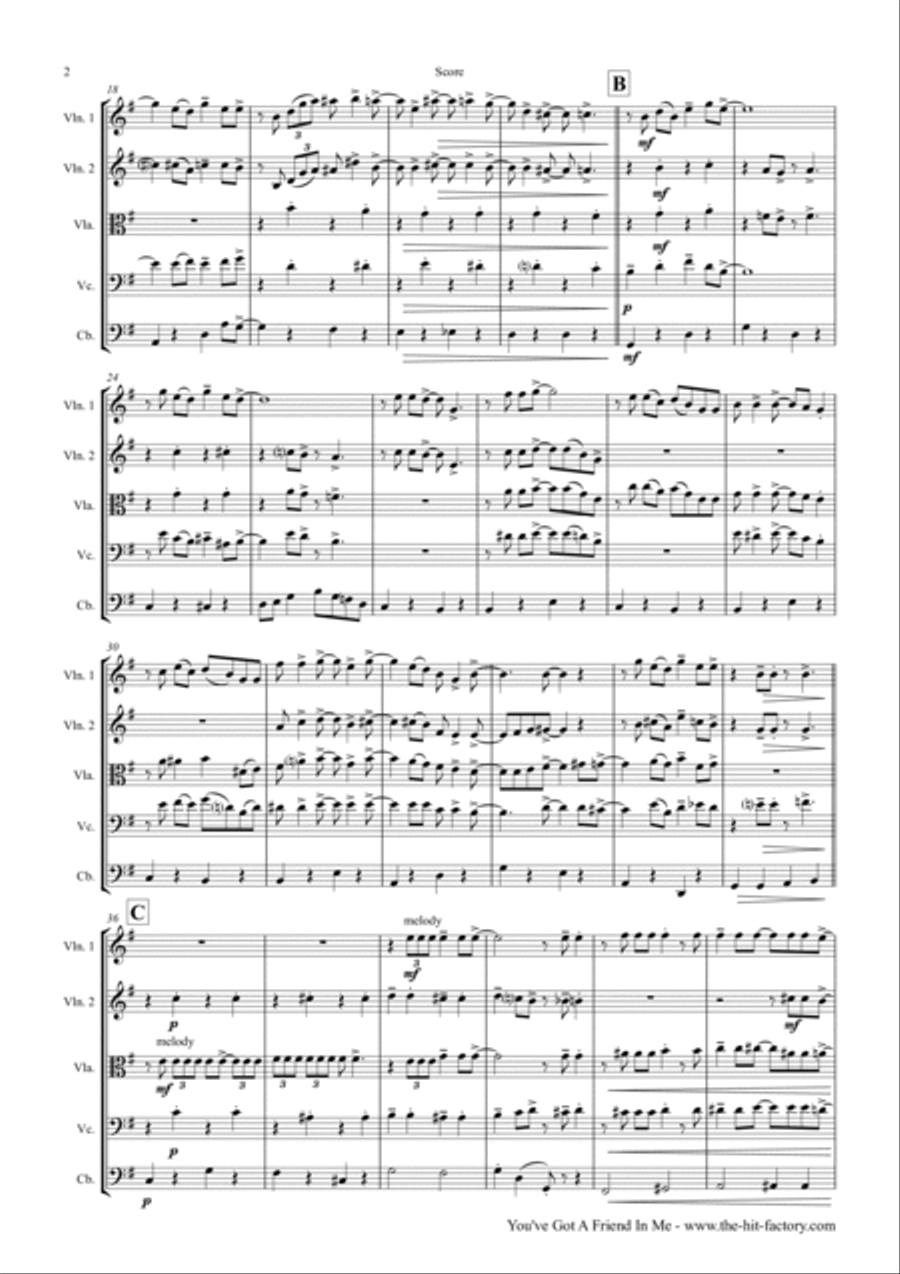 You've Got A Friend In Me String Orchestra scores gallery preview page 2