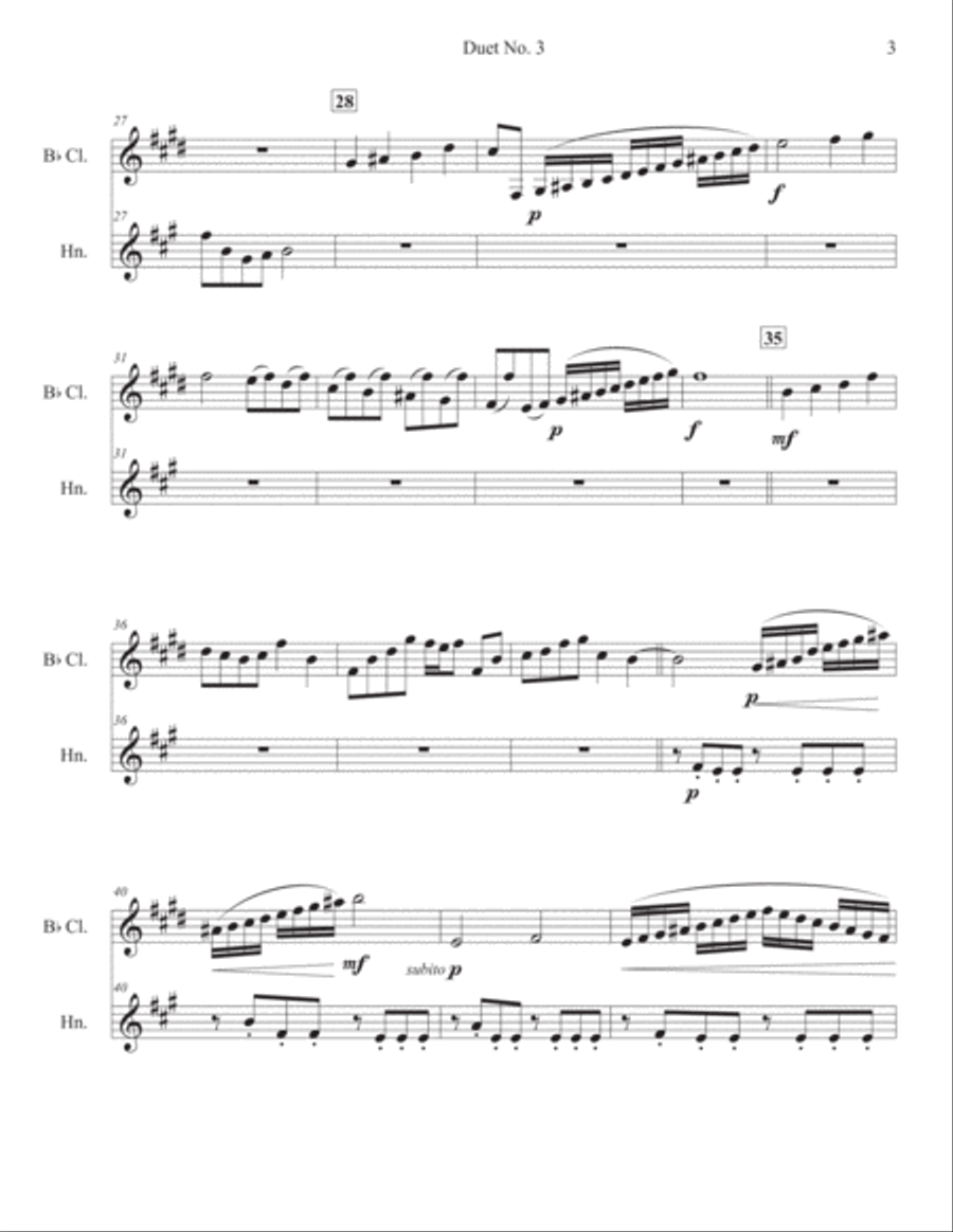 Duet No. 3: Rondo Woodwind Ensemble scores gallery preview page 3