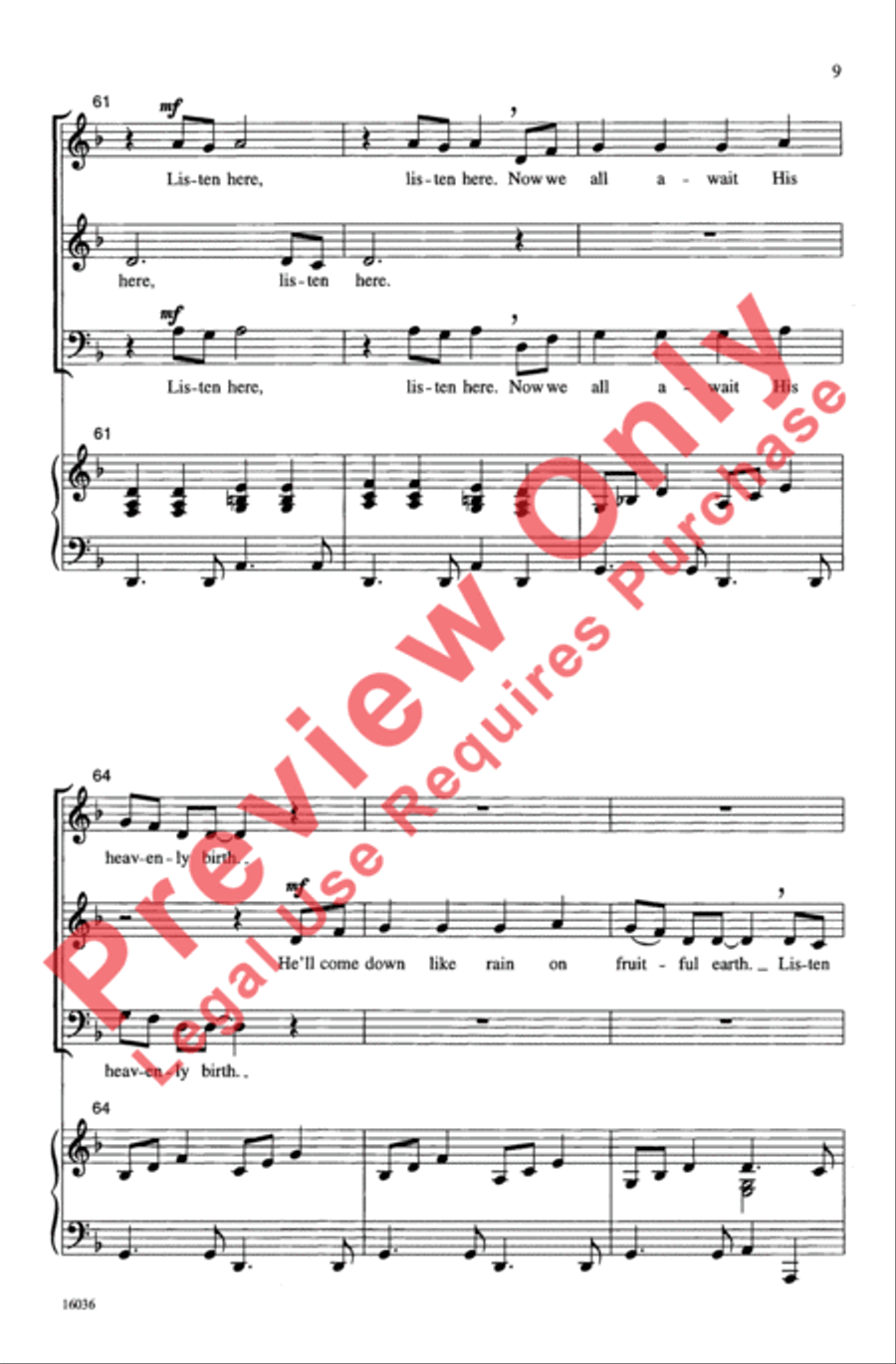 Listen Here, Listen Here Listen Here, Listen Here 3-Part scores gallery preview page 9